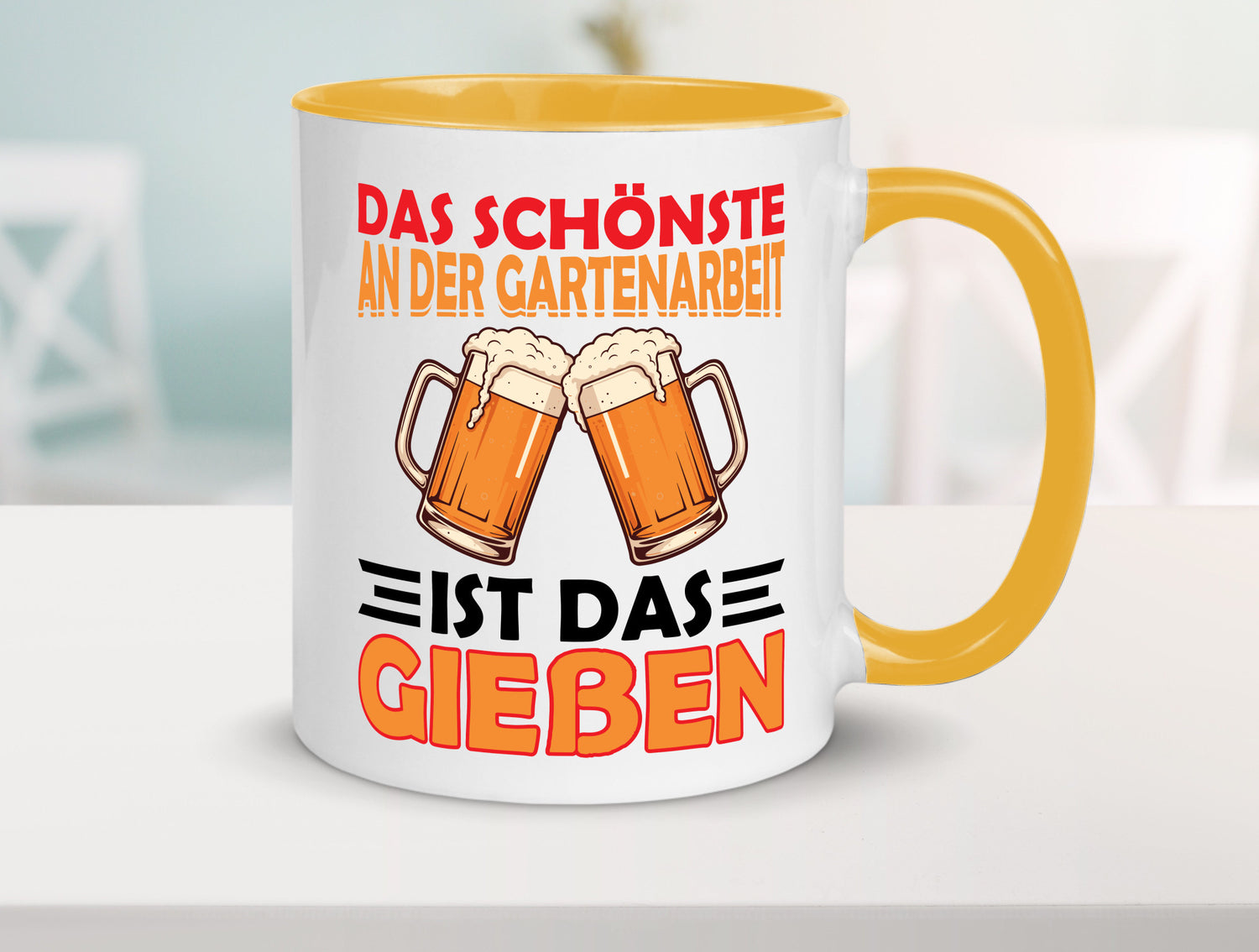 Das schönste an gartenarbeit ist Gießen | Biertrinker Geschenkidee Arbeit