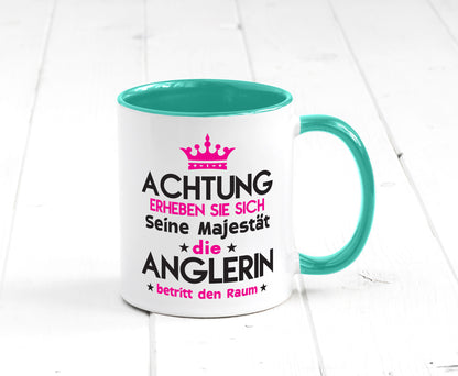 Seine Majestät Anglerin | Angeln Fischerin lustiger Spruch Geschenk Humor
