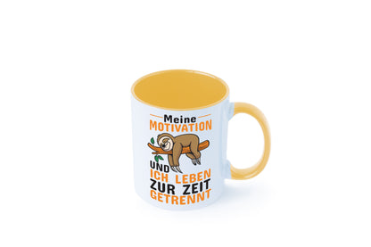 Keine Motivation | Faultier Tasse Büro Humor faul Geschenk Arbeit Kollegen