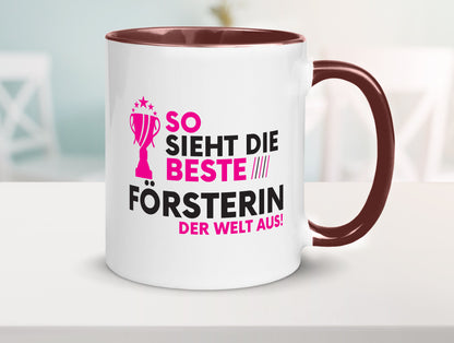 Die Weltbeste Försterin | Forst Arbeit Humor Kollegen Büro Geschenkidee Tasse