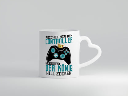 Der König will Zocken | Gamer lustiger Spruch Geschenk Humor Geschenkidee Tasse