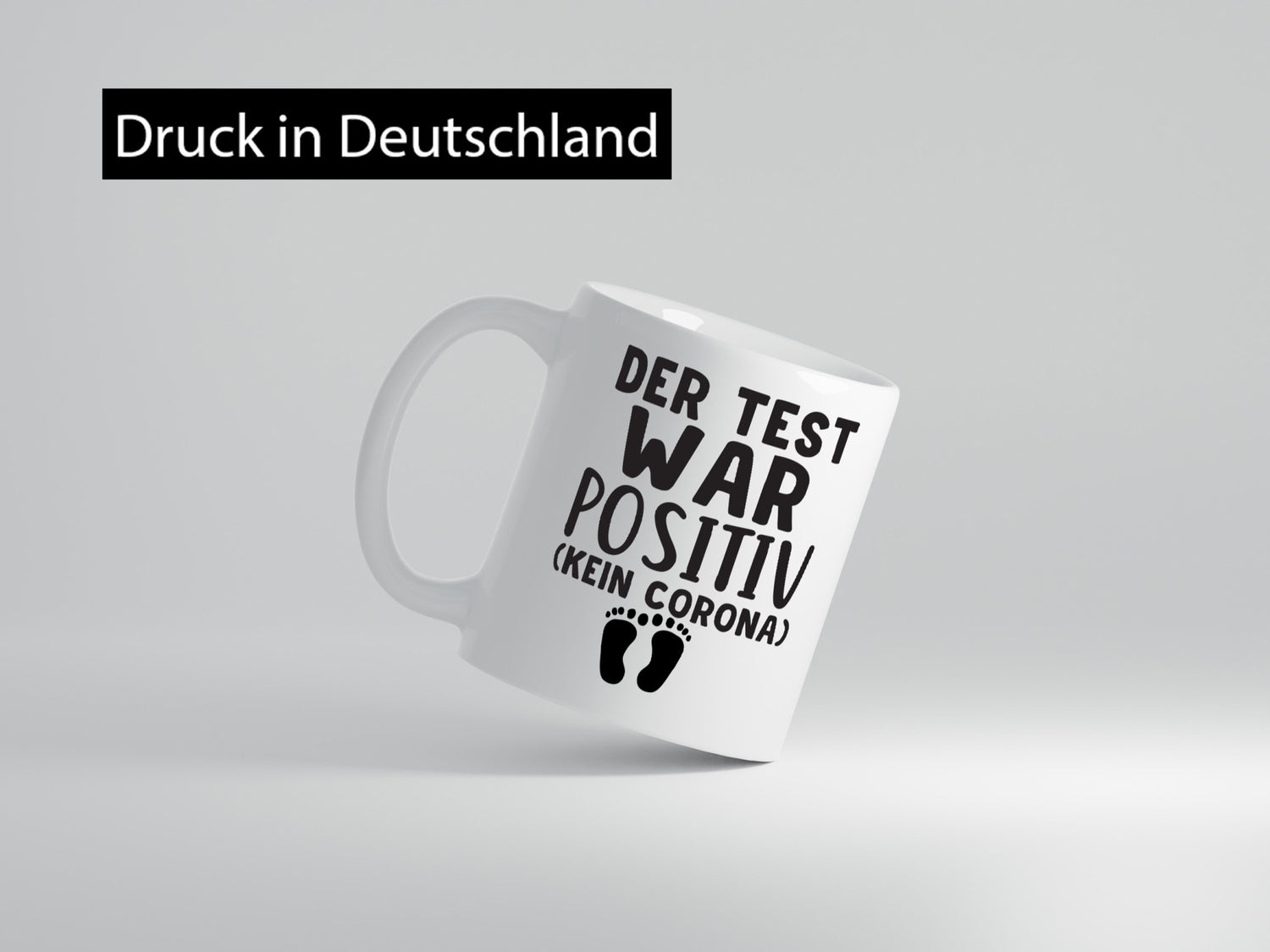 Der Test war positiv | Schwangerschaft Tasse Eltern Humor Geschenkidee