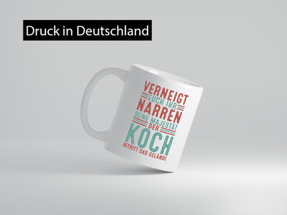 Verneigt euch: Koch | Chefkoch lustig Arbeit Kollegen Büro Geschenk Tasse