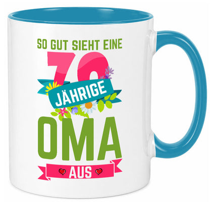 70. Geburtstag | 70 Jährige Oma Großmutter Geschenkidee Familie Humor Tasse