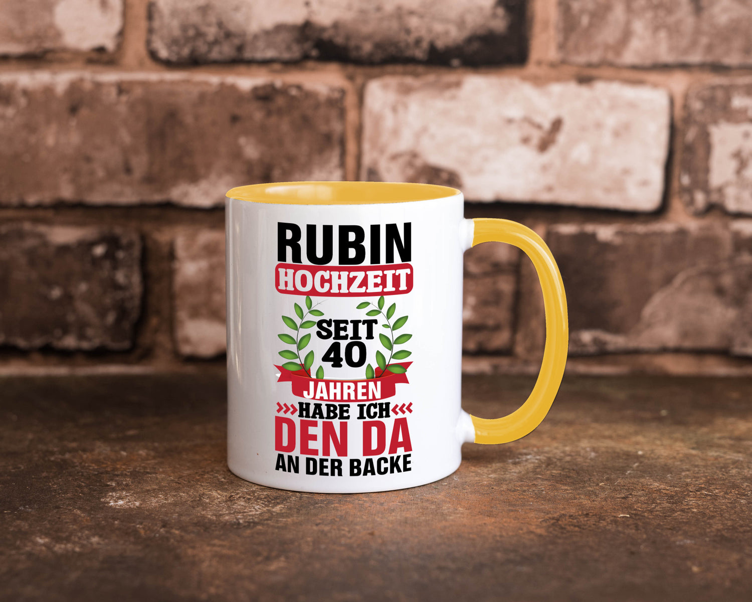 Rubin Hochzeit | 40 Jahre Verheiratet Humor Geschenkidee Tasse