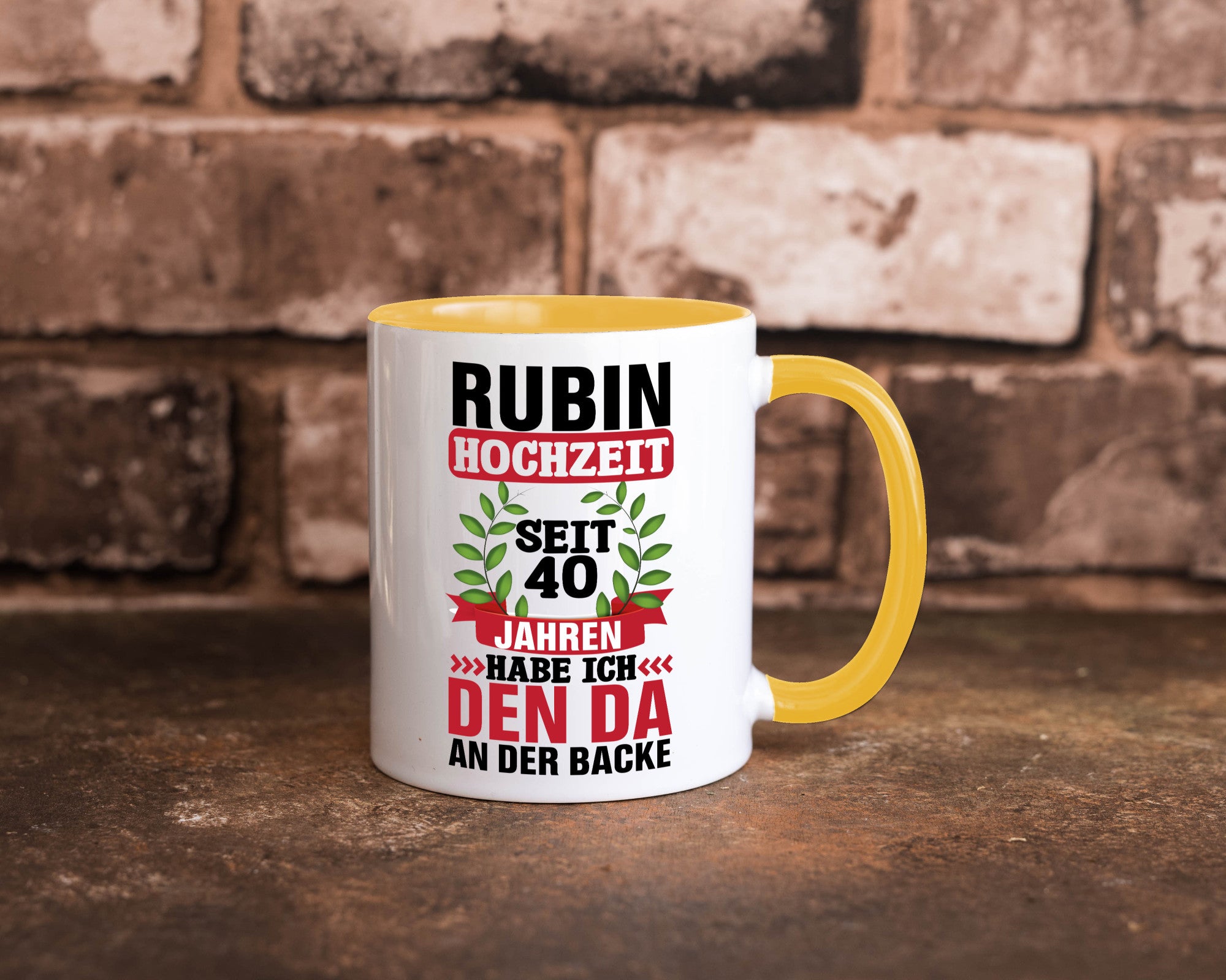 Rubin Hochzeit | 40 Jahre Verheiratet Humor Geschenkidee Tasse
