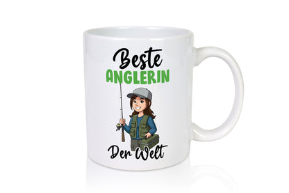 Beste Anglerin | Angeln Fischerin v2 lustig Humor Geschenkidee Geschenk Tasse