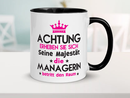 Seine Majestät Managerin | Management lustig Humor Geschenkidee Geschenk Tasse
