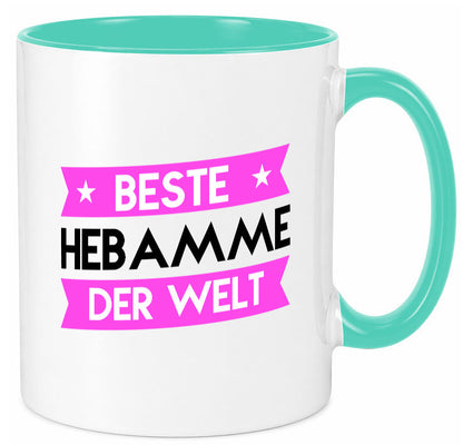 Beste Hebamme | Geburtshilfe lustiger Spruch Geschenk Humor Geschenkidee Tasse