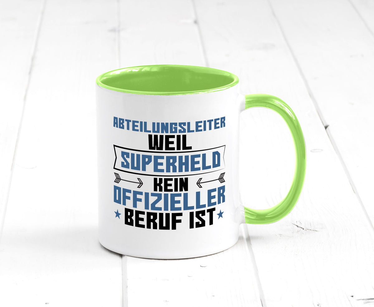 Superheld Abteilungsleiter| Führungskraft Geschenkidee Humor Tasse