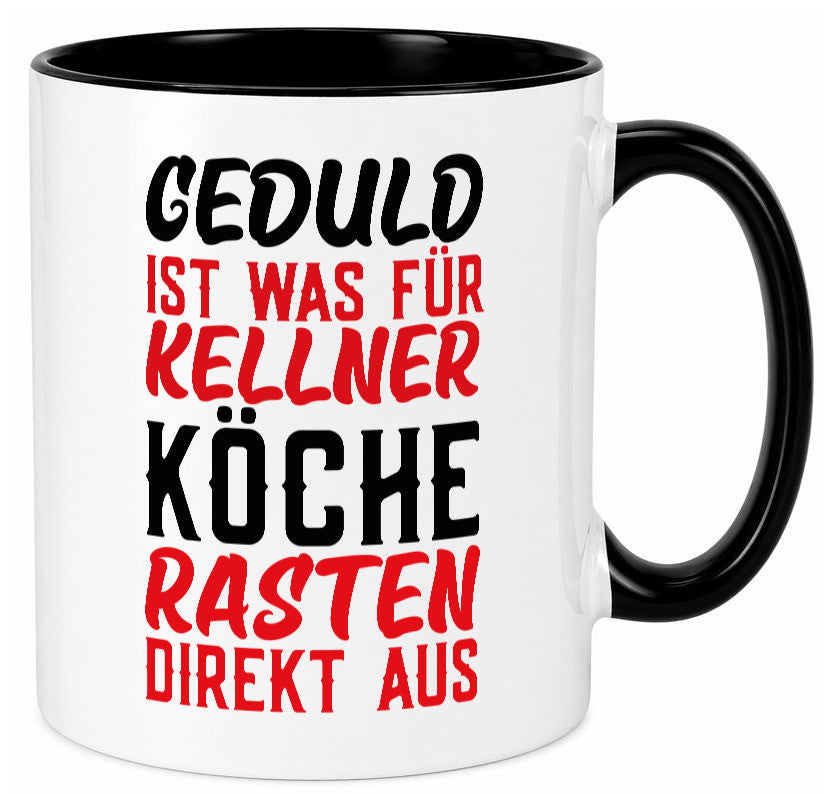 Köche rasten aus | Kellner Geduld Küchenchef Restaurant Geschenk Arbeit Tasse
