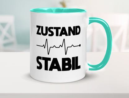 Zustand Stabil | Herzschlag Heartbeat lustiger Spruch Geschenk Humor
