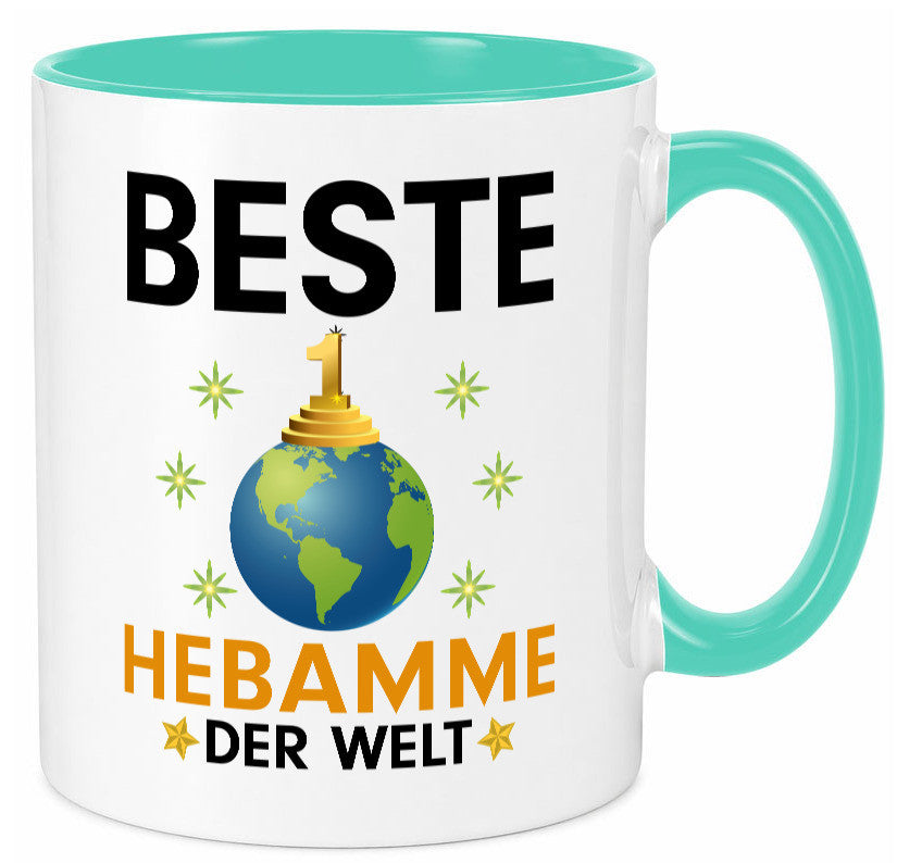 Welt Beste Hebamme | Geburtshilfe Geschenk Humor Geschenkidee lustiger Spruch Tasse