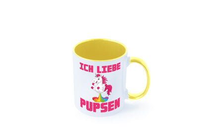 Ich liebe pupsen | Einhorn Pups lustiger Spruch Humor Geschenkidee Tasse