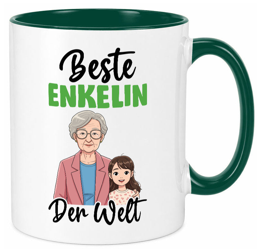 Bester Enkelin | Opa Oma Großmutter Großvater lustiger Spruch Geschenk Familie Tasse