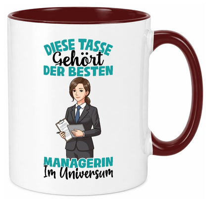 Im Universum: Managerin | Management Geschenkidee Humor Tasse