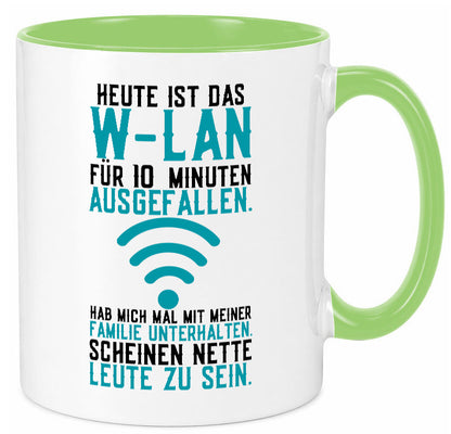 10 Minuten W-Lan Ausfall | Nerd Computer PC Gamer lustig Humor Geschenkidee Tasse
