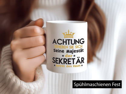 Seine Majestät Sekretär | Büro Geschenk Arbeit Kollegen lustiger Spruch Tasse
