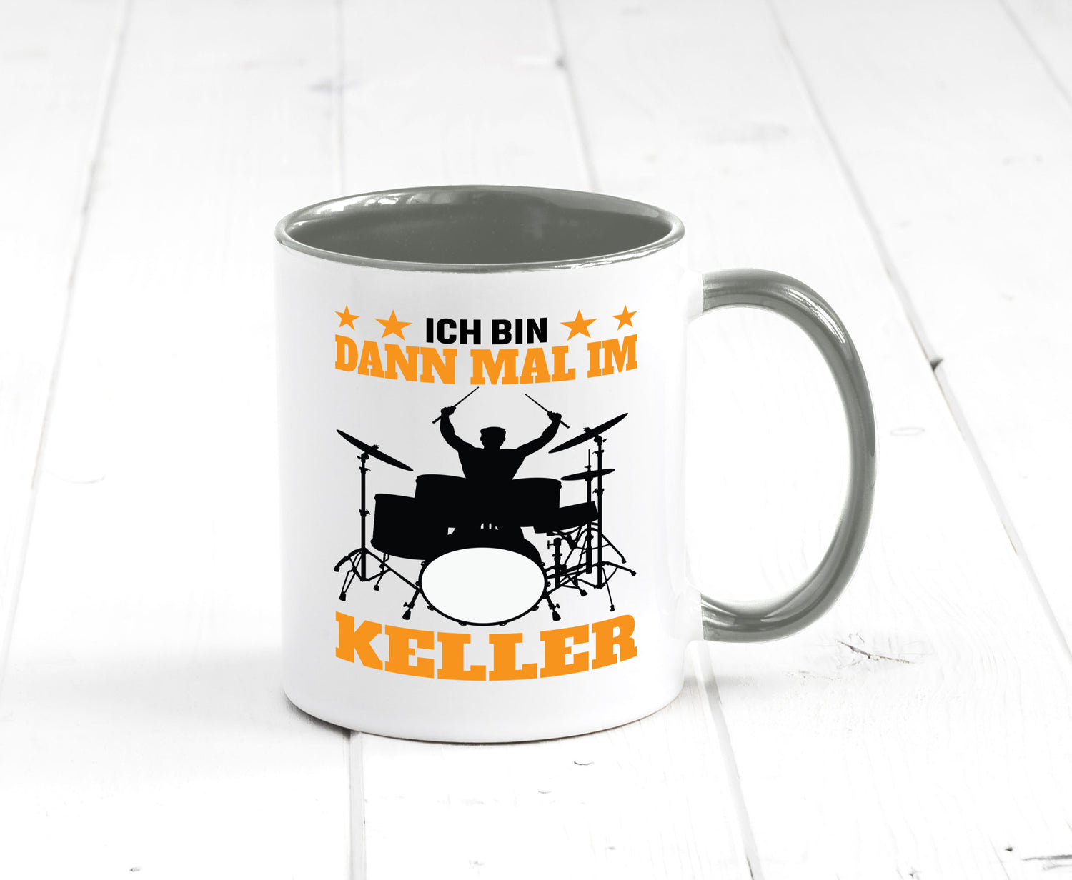 Ich bin dann mal im keller | Schlagzeug Musiker Musik lustig Humor Geschenkidee