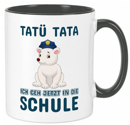 Polizei Eisbär | Tatü Tata Einschulung Tasse Schule lustig Humor Geschenkidee