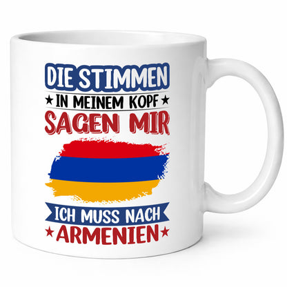 Armenien | Urlaub Stimmen in meinem Kopf Traumland Humor Geschenkidee Tasse