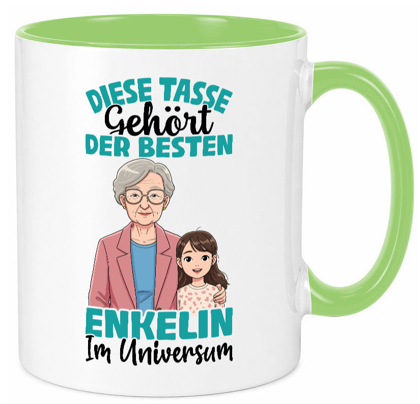 Im Universum: Enkelin | Opa Oma Großmutter Großvater Geschenk Familie Tasse