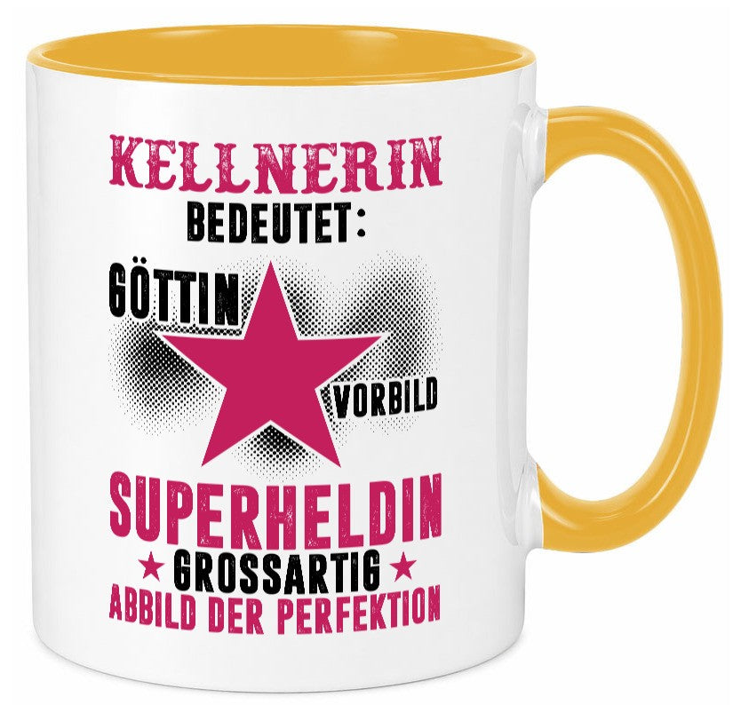 Bedeutung von Kellnerin | Beruf kellnern Bedienung Humor Arbeit Kollegen Büro Tasse