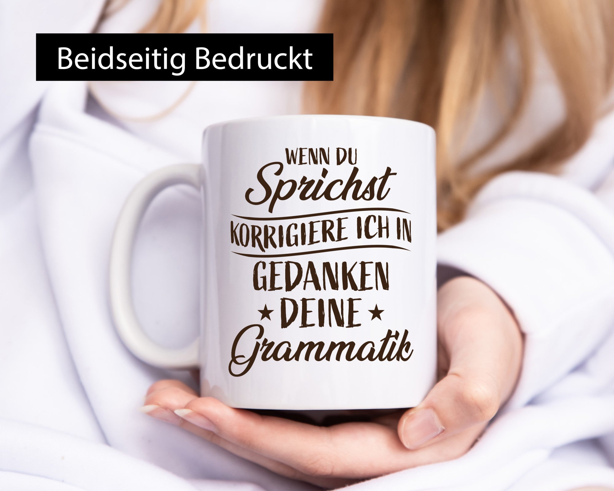 Grammatik korrigieren während du sprichst | Sterne lustig Humor Geschenkidee