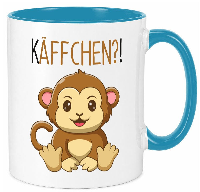Käffchen? | süßer Affe Frauen Becher niedlich Humor Geschenkidee Tasse