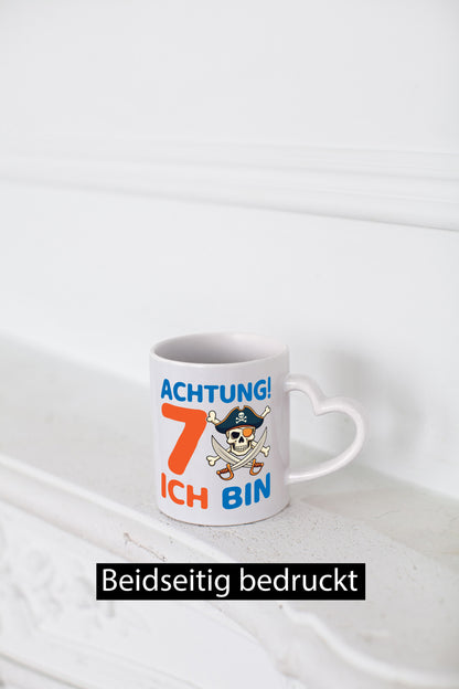 7. Geburtstag | 7 Jahre Pirat Geschenk Geschenkidee lustiger Spruch Tasse
