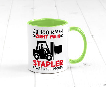 Stapler zieht nach Rechts | Staplerfahrer Arbeit Geschenkidee Kollegen Büro