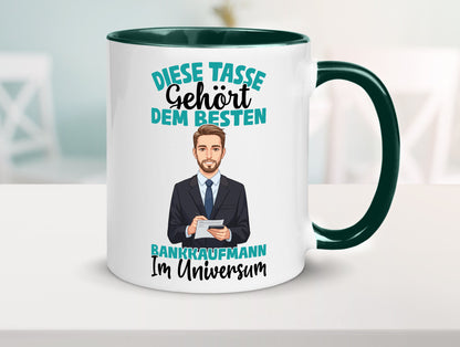 Im Universum: Bankkaufmann | Kaufmann Bank Kaufleute Geschenkidee Humor Tasse