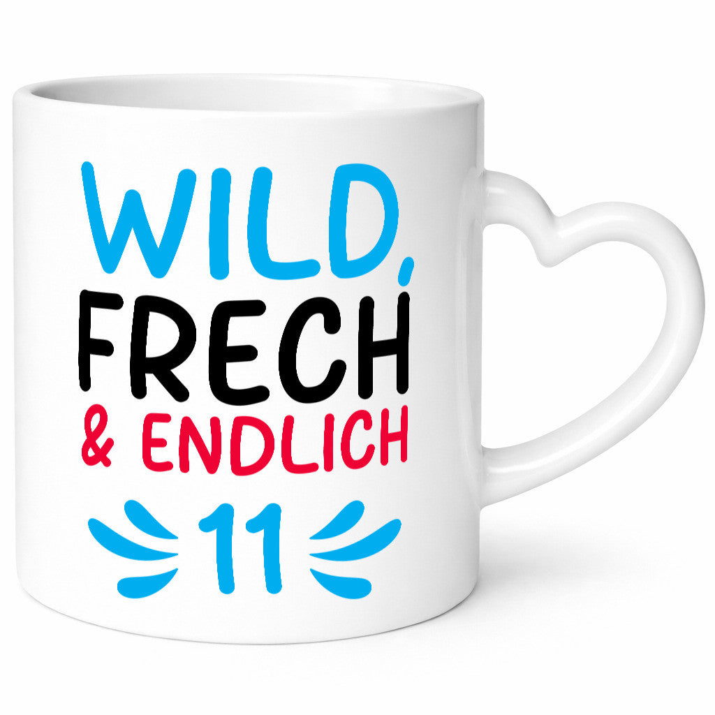 11. Geburtstag | 11 Jahre Wild &amp; Frech lustig Geschenkidee Geschenk Tasse