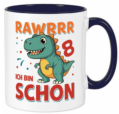 8. Geburtstag | 8 Jahre Raw ich bin schon T-Rex Geschenk Geschenkidee lustiger