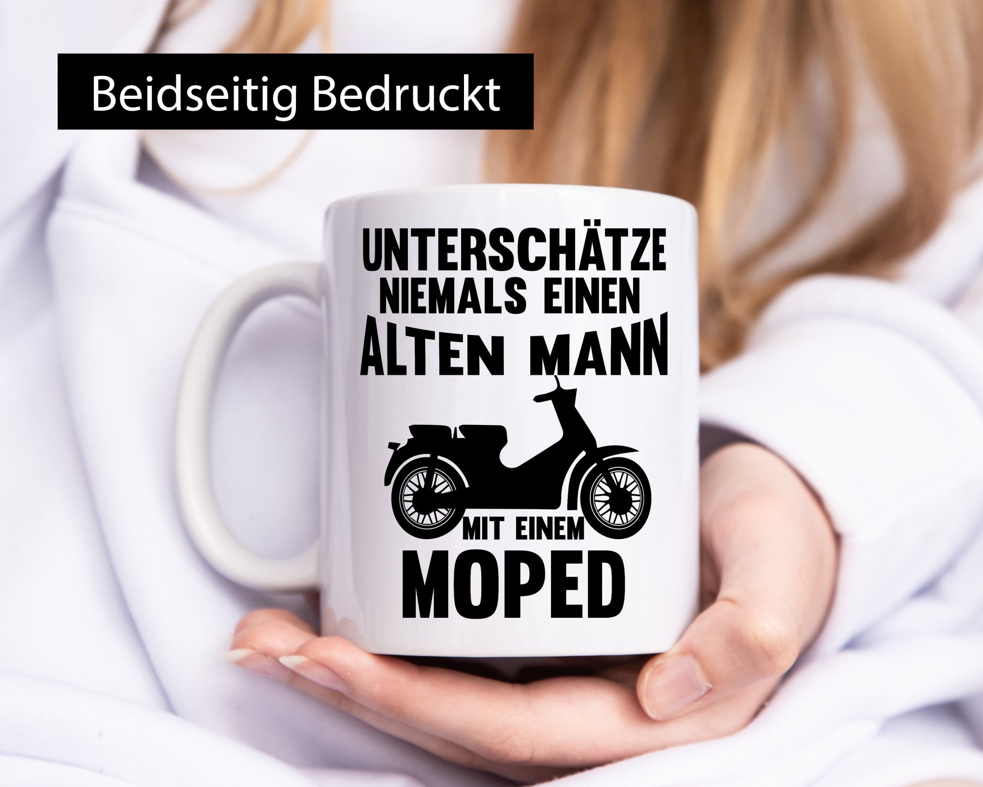 Unterschätze keinen alten Mann mit Moped | lustig Humor Geschenkidee Geschenk