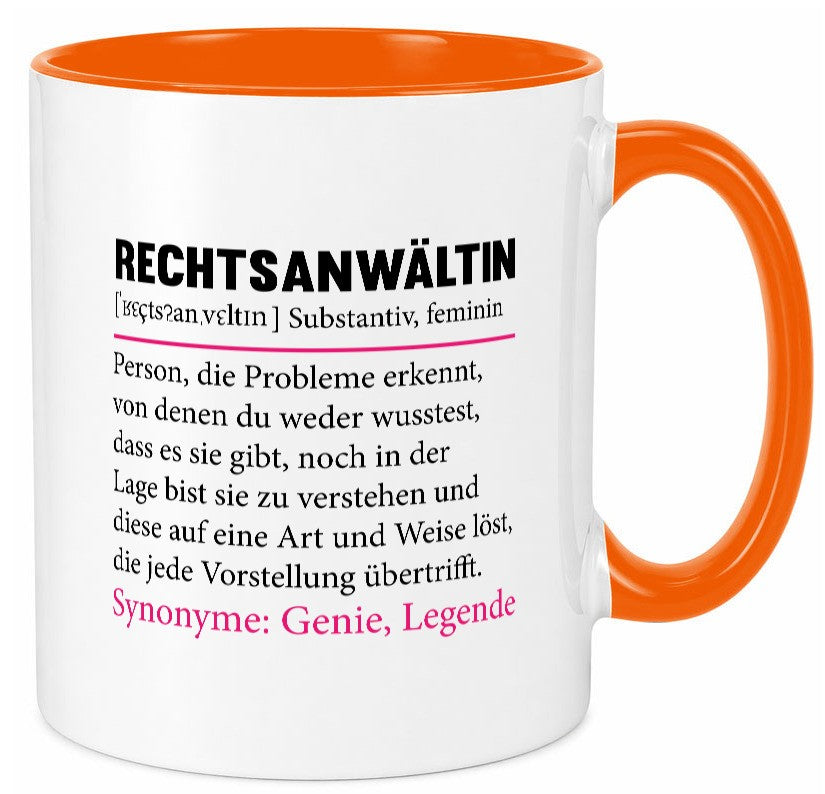 Rechtsanwältin | Spruch Jurstin Anwältin Humor v2 lustiger Geschenk Tasse