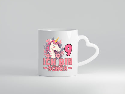 9. Geburtstag | 9 Jahre Einhorn bin schon Mädchen Geschenk Geschenkidee