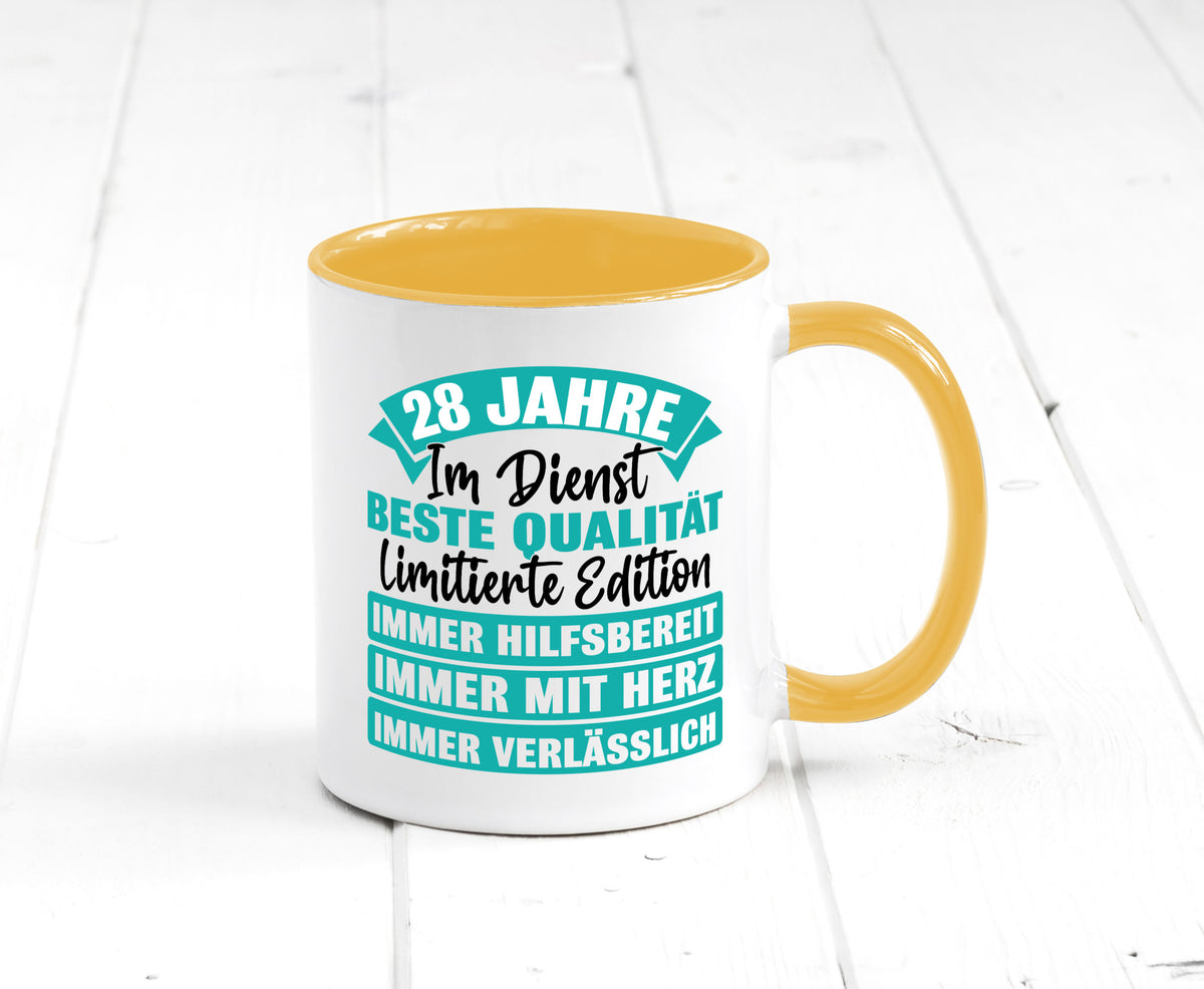 28 Jahre im Dienst | Jubiläum Arbeit lustig Kollegen Büro Geschenk Tasse