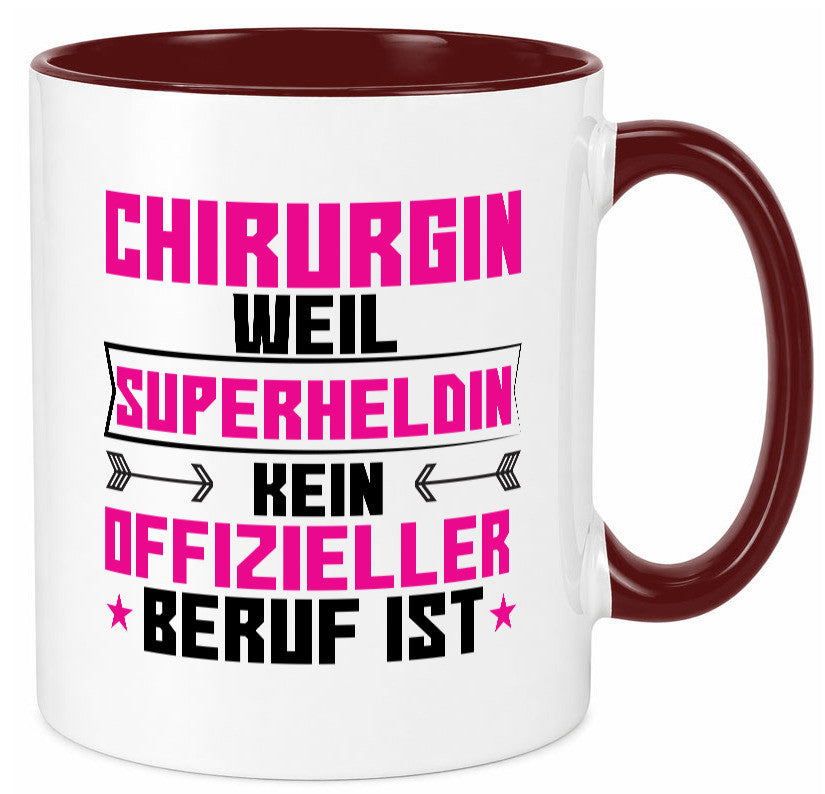 Superheldin Chirurgin | Chirurgie Krankenhaus Geschenkidee Humor Tasse