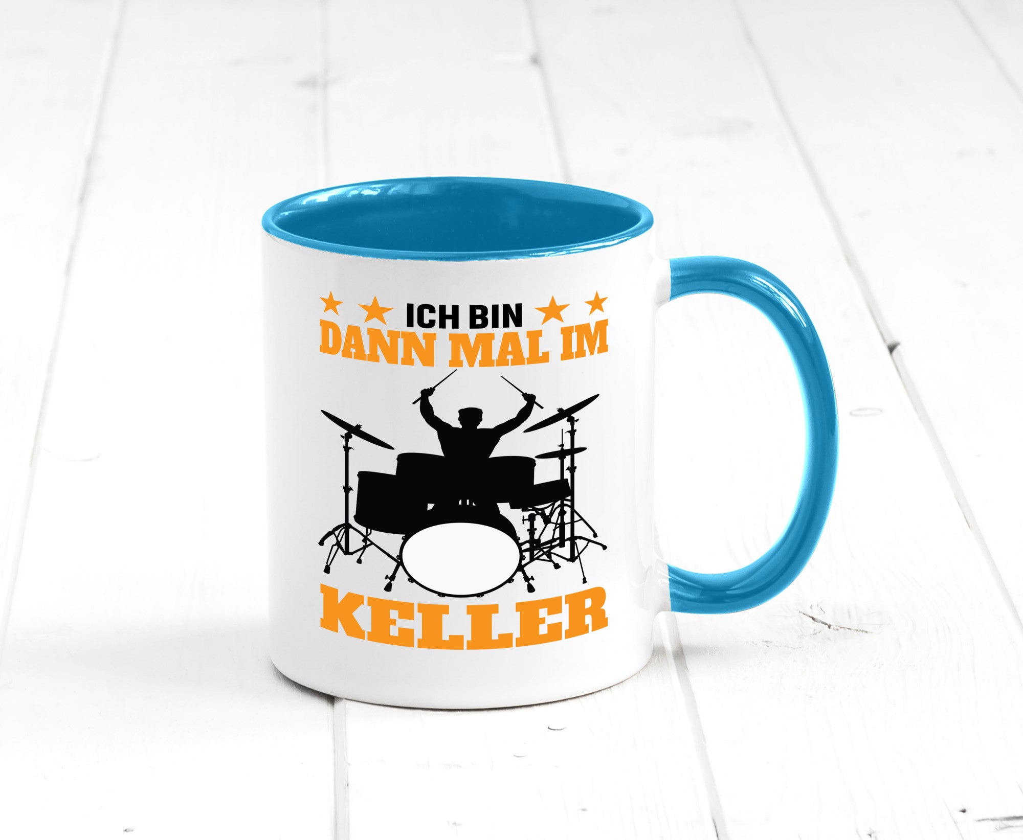 Ich bin dann mal im keller | Schlagzeug Musiker Musik lustig Humor Geschenkidee