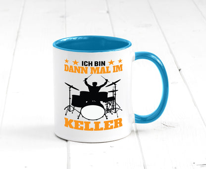 Ich bin dann mal im keller | Schlagzeug Musiker Musik lustig Humor Geschenkidee