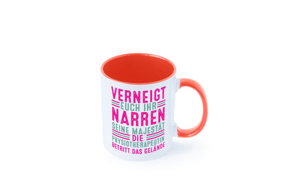 Verneigt euch: Physiotherapeutin Humor Geschenkidee Tasse