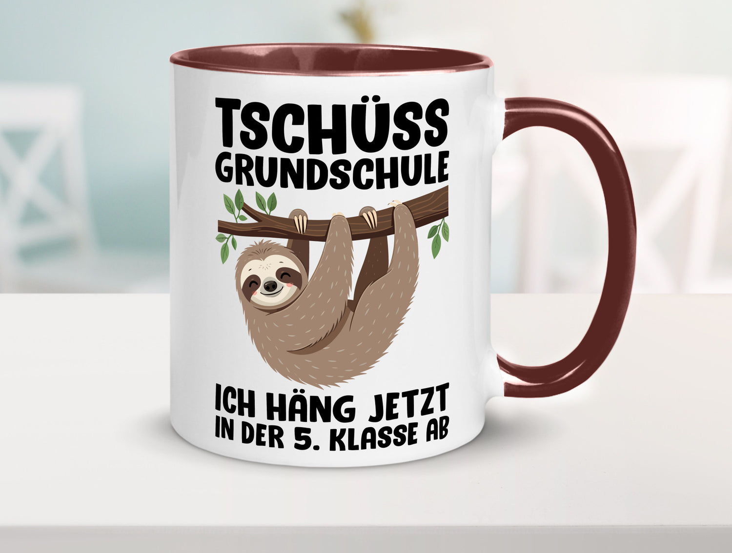 Tschüss Grundschule ich häng jetzt in der 5. Klasse ab Humor Geschenkidee Tasse