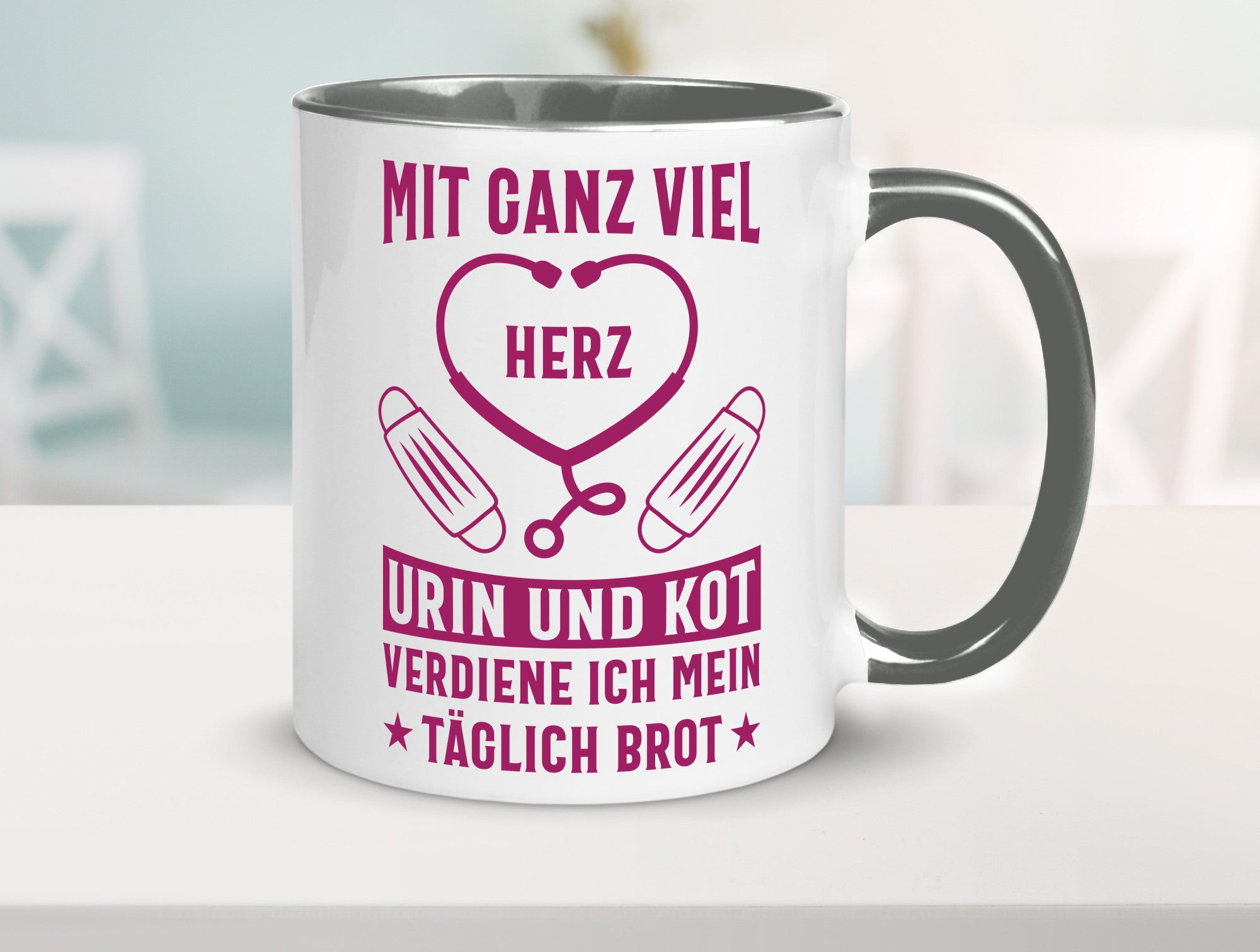 Herz, Urin, Kot, damit verdien ich mein Brot | Stethoskop Geschenk Humor