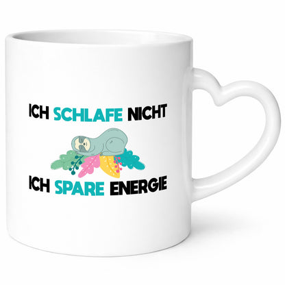 Ich schlafe nicht spare energie | Schlafen Geschenkidee Humor Tasse