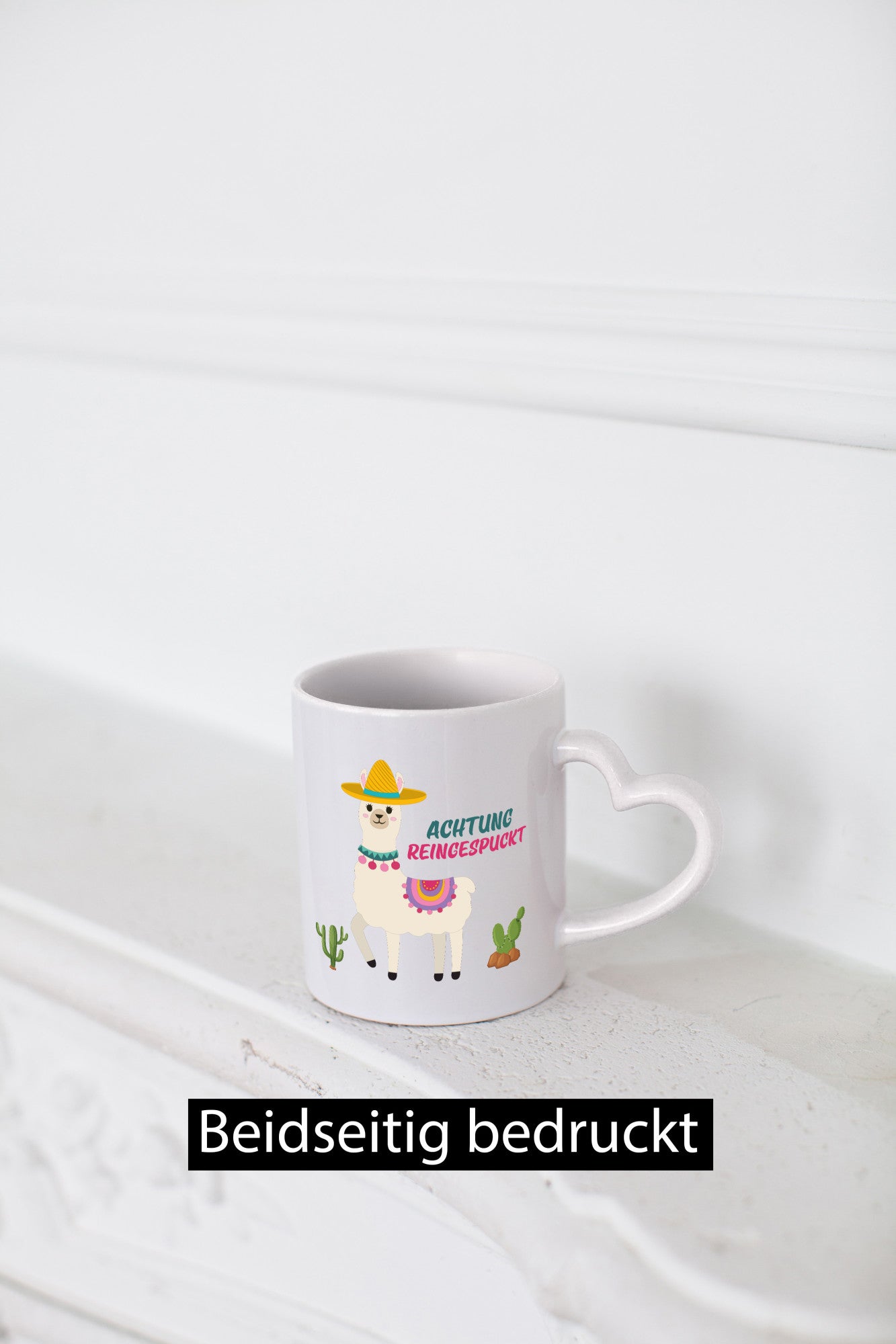 Achtung Reingeguckt | Lama Lustiges lustig Humor Geschenkidee Geschenk Tasse