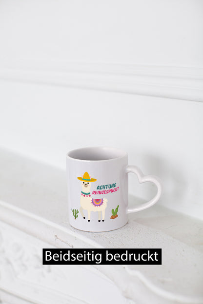 Achtung Reingeguckt | Lama Lustiges lustig Humor Geschenkidee Geschenk Tasse