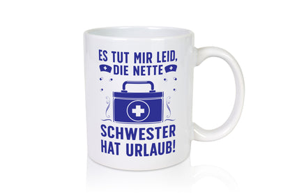 Nette Schwester hat Urlaub | Arztkoffer Tabletten lustiger Spruch Geschenk