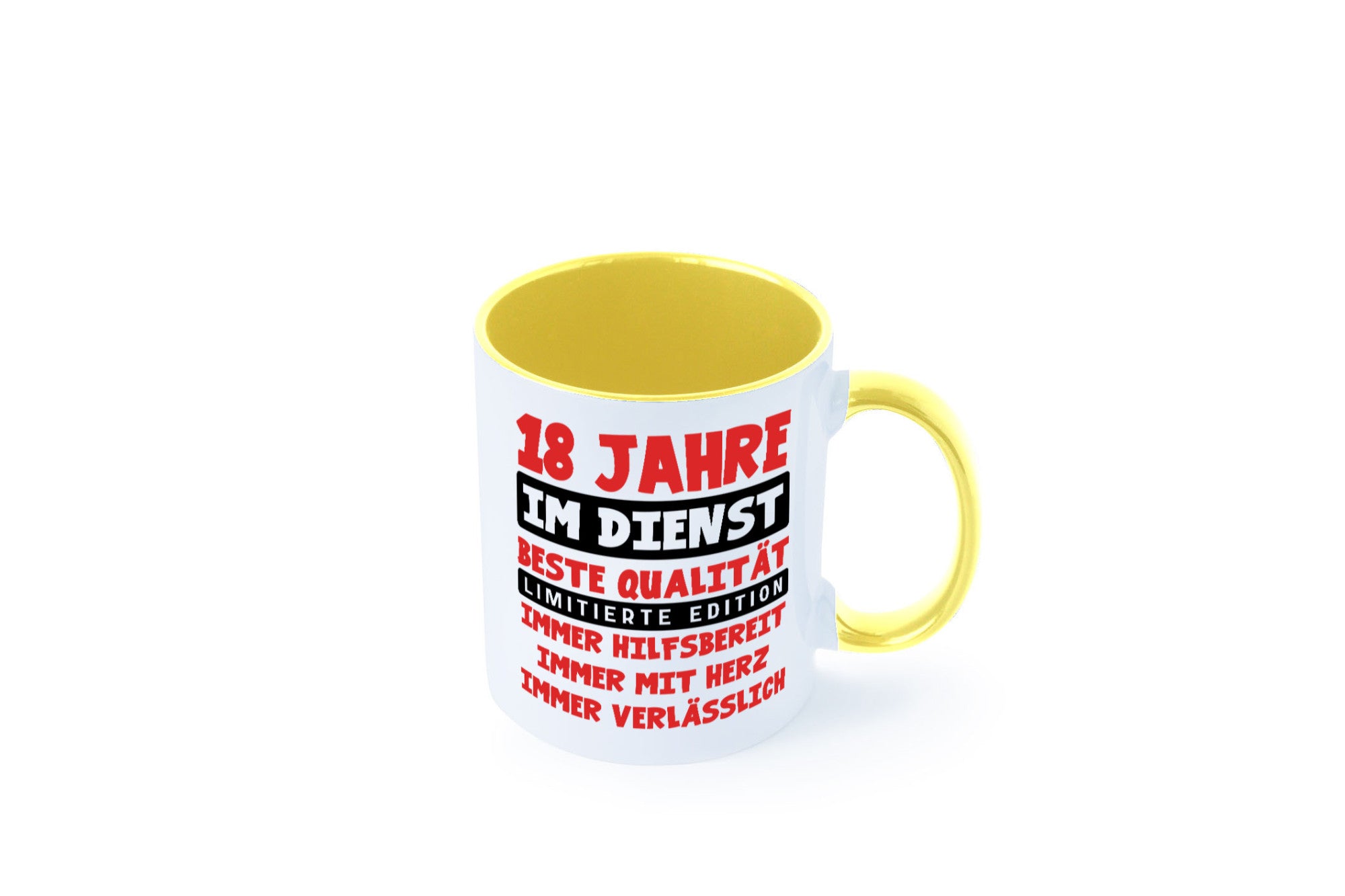 18 Jahre im Dienst | Jubiläum Arbeit v9 Geschenkidee Kollegen Büro Humor Tasse
