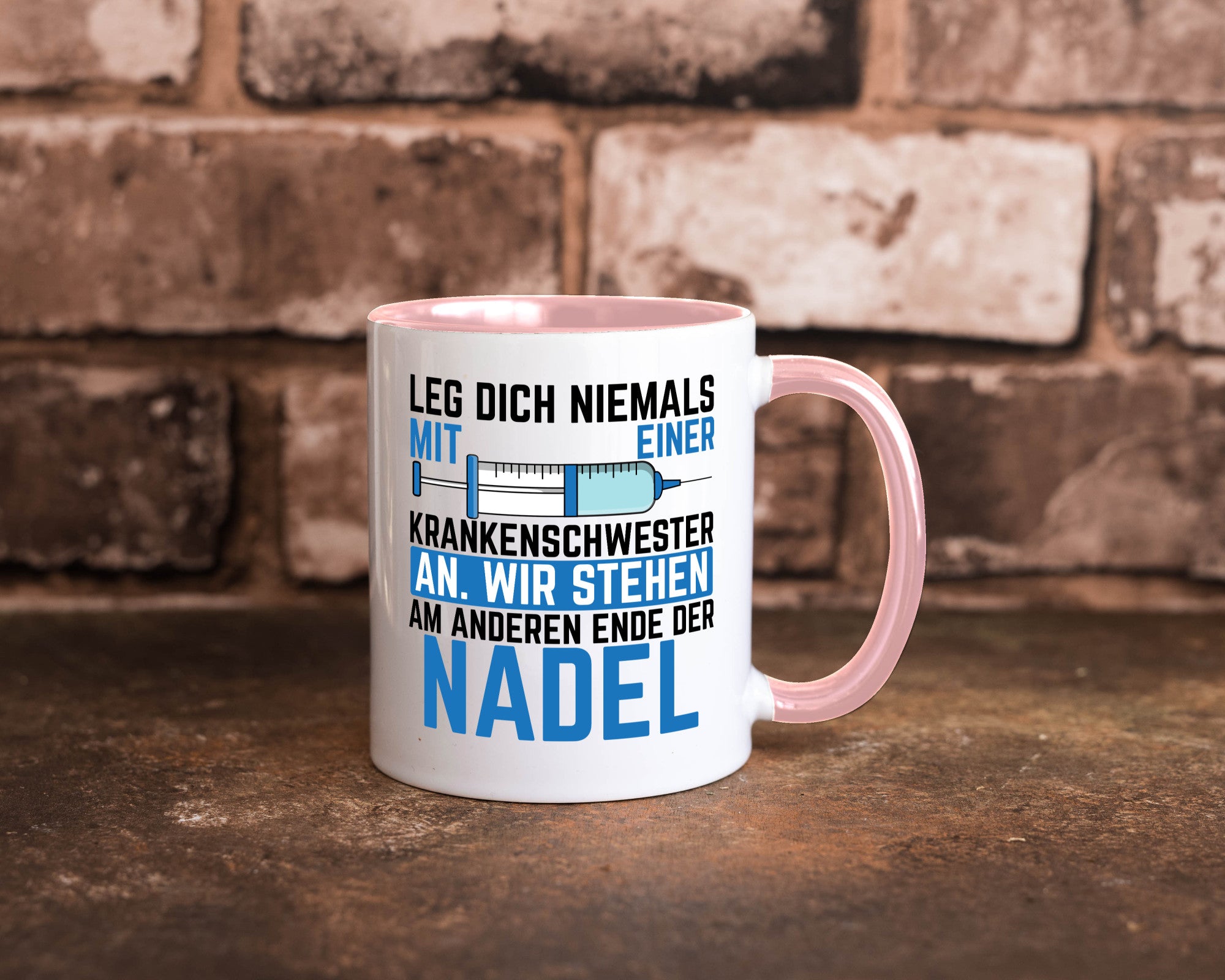 Krankenschwester anlegen | Nadel Spritze Klinik Spruch Geschenkidee Humor Tasse